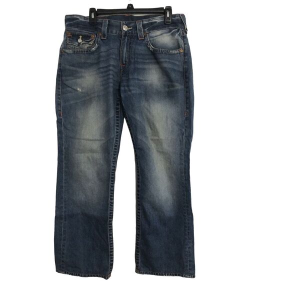 True Religion Jeans‎ Womens Pockets Straight Leg Denim 32 Waist Measures 36" Y2K - Picture 1 of 16